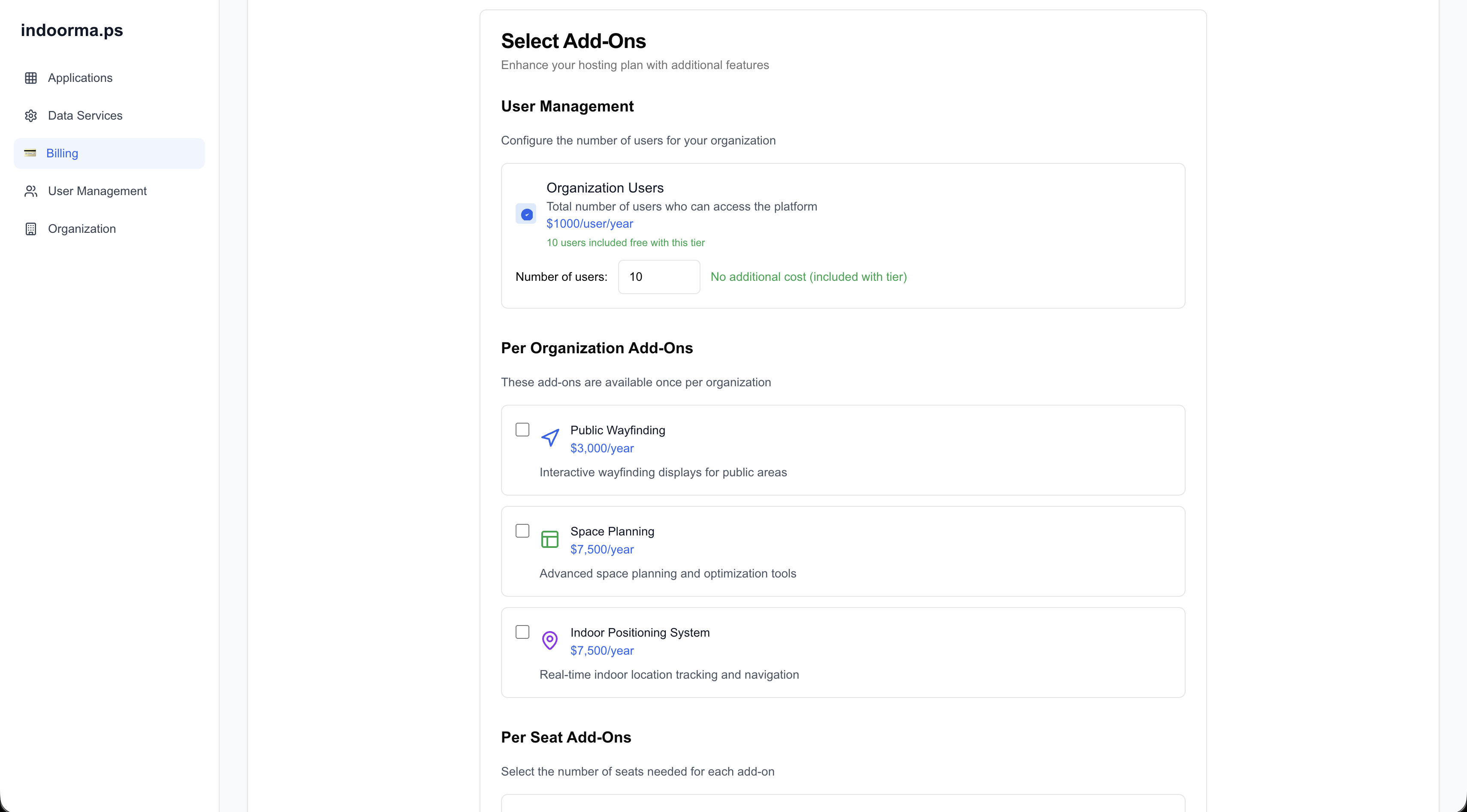 FacilitEase: Hosting add-ons: users, wayfinding, space planning, positioning